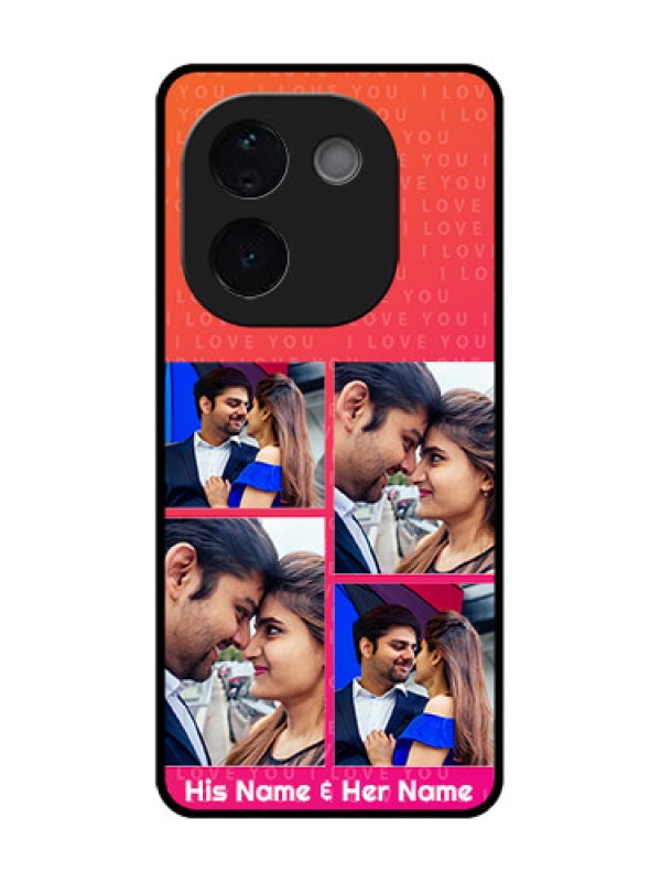 Custom Vivo T3 Pro 5G Custom Metal Phone CaseI Love You Pink Design