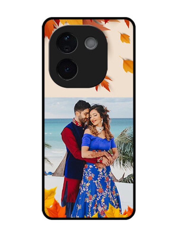 Custom Vivo T3 Pro 5G Custom Metal Phone CaseAutumn Maple Leaves Design