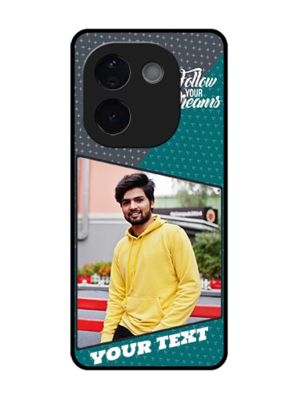 Custom Vivo T3 Pro 5G Custom Metal Phone CaseBackground Pattern Design With Quote