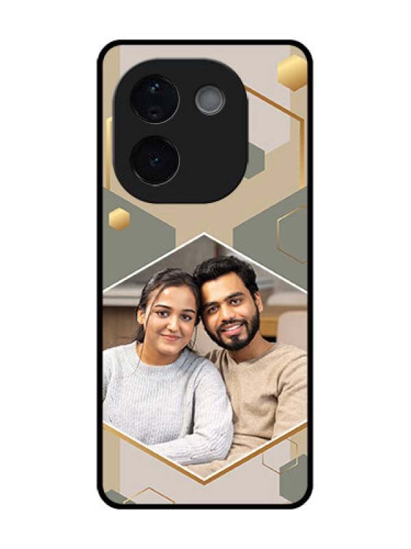 Custom Vivo T3 Pro 5G Custom Metal Phone CaseStylish Hexagon Pattern Design