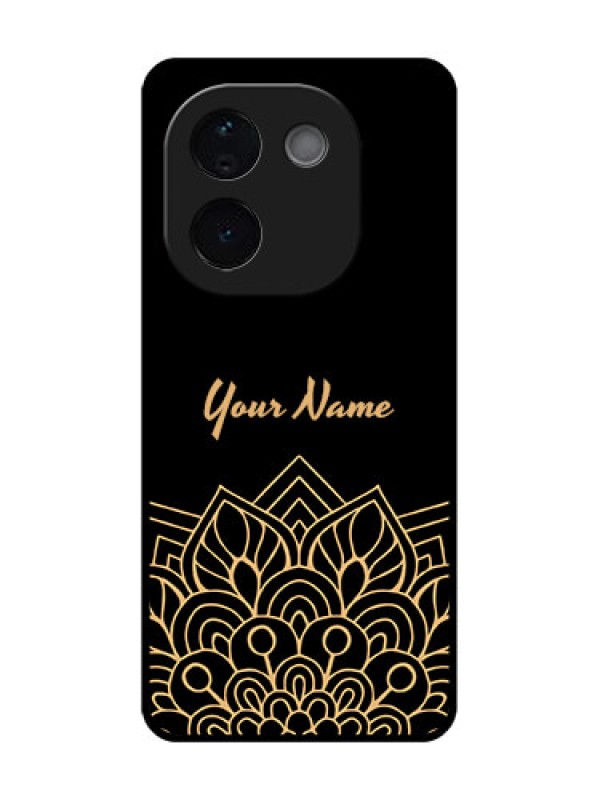Custom Vivo T3 Pro 5G Custom Metal Phone CaseGolden Mandala Design