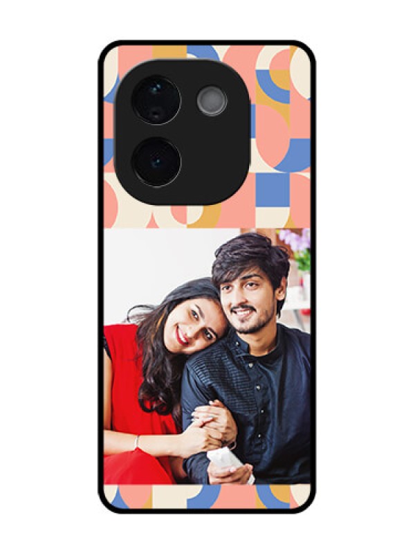 Custom Vivo T3 Pro 5G Custom Metal Phone CaseSemi - Circle Maze Pattern Design