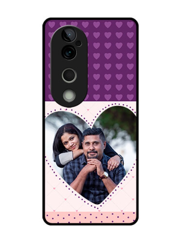 Custom Vivo T3 Ultra Custom Metal Phone CaseViolet Love Dots Design
