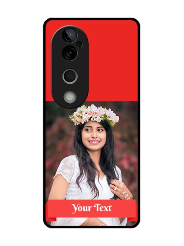 Custom Vivo T3 Ultra Custom Metal Phone CaseSimple Red Color Design