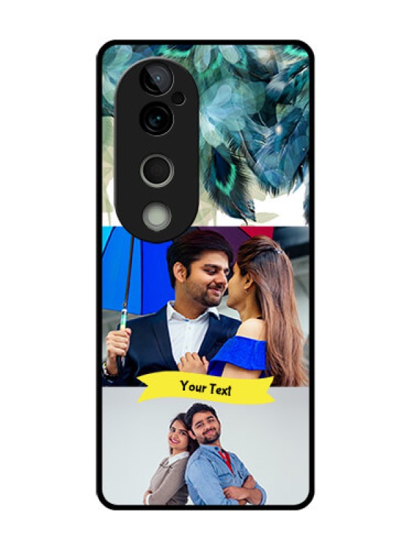 Custom Vivo T3 Ultra Custom Metal Phone CaseImage With Boho Peacock Feather Design