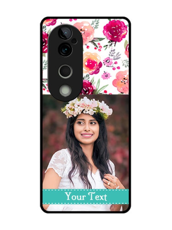 Custom Vivo T3 Ultra Custom Metal Phone CaseWater Colors Floral Design