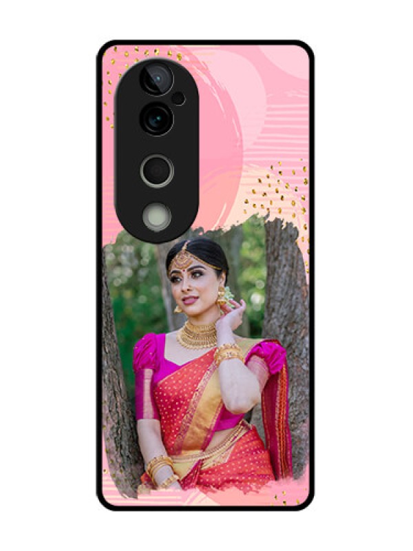 Custom Vivo T3 Ultra Custom Metal Phone CaseGold Glitter Splash Design