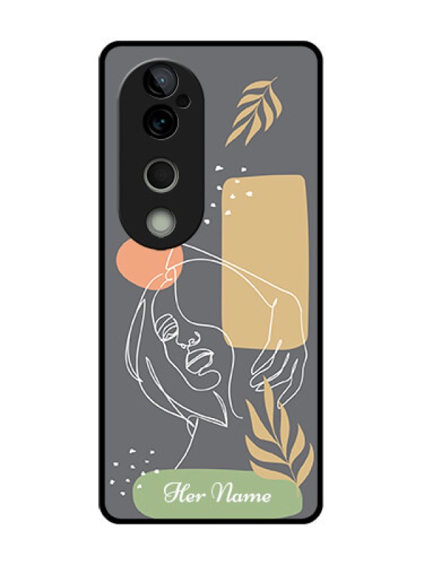 Custom Vivo T3 Ultra Custom Metal Phone CaseGazing Woman Line Art Design