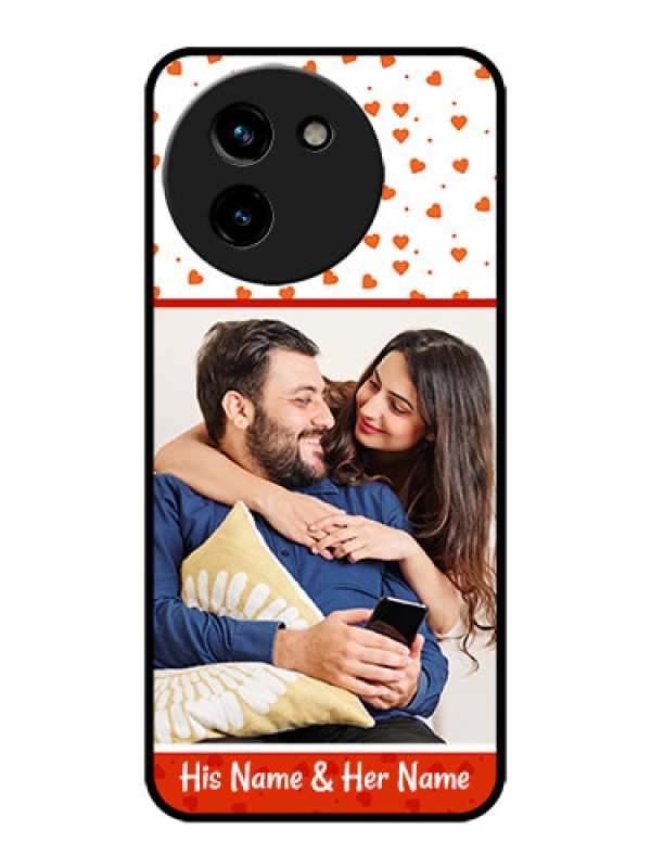 Custom Vivo T3x 5G Custom Metal Phone CaseOrange Love Symbol Design