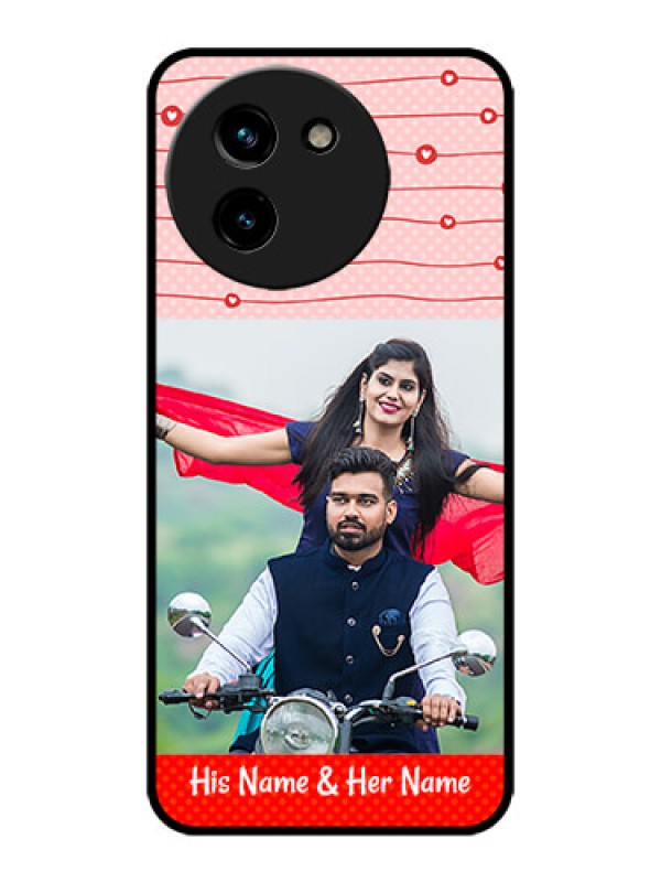 Custom Vivo T3x 5G Custom Metal Phone CaseRed Pattern Case Design