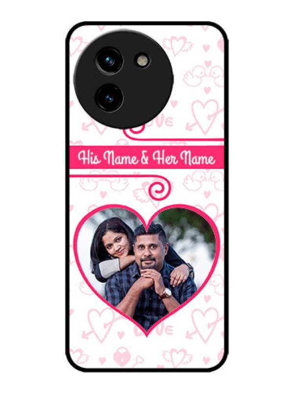 Custom Vivo T3x 5G Custom Metal Phone CaseHeart Shape Love Design