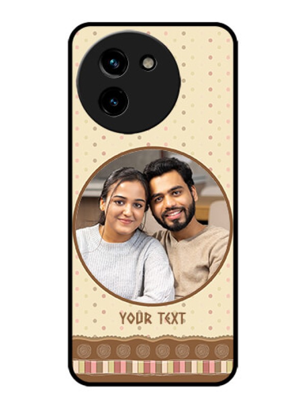 Custom Vivo T3x 5G Custom Metal Phone CaseBrown Dotted Mobile Case Design