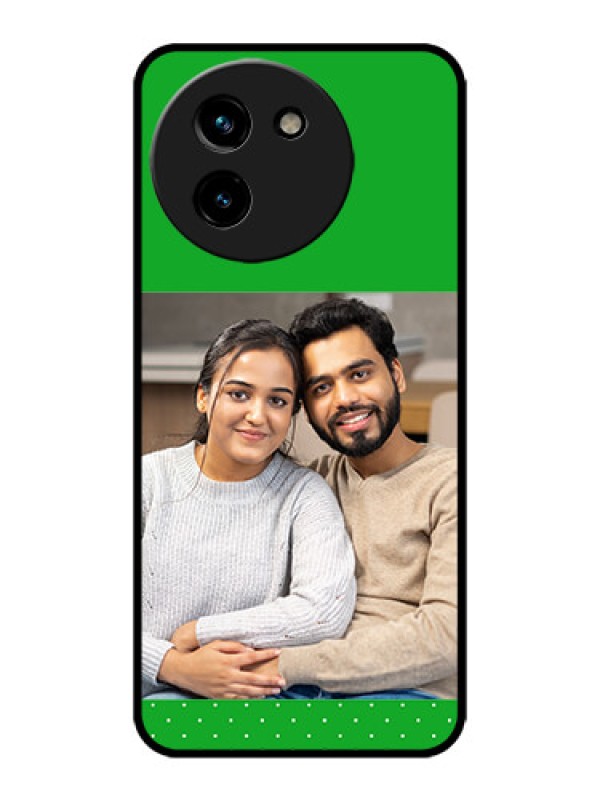 Custom Vivo T3x 5G Custom Metal Phone CaseGreen Pattern Design