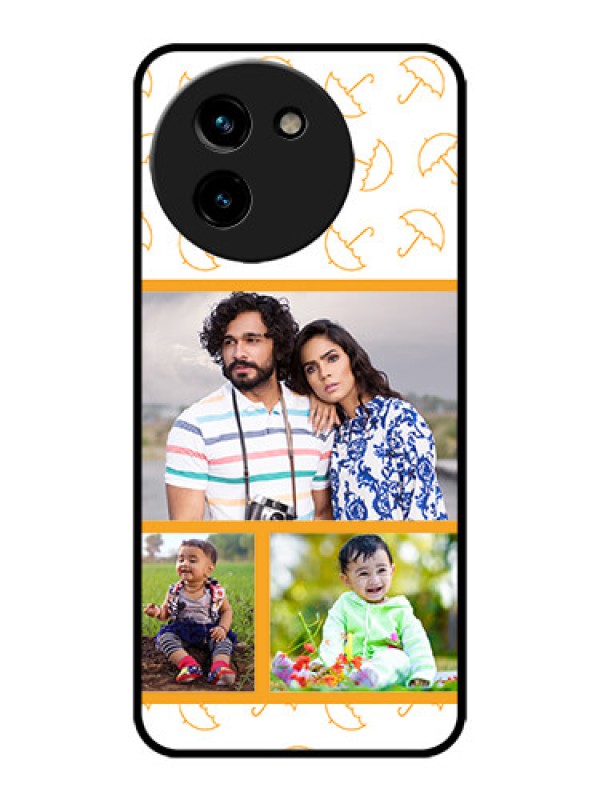 Custom Vivo T3x 5G Custom Metal Phone CaseYellow Pattern Design