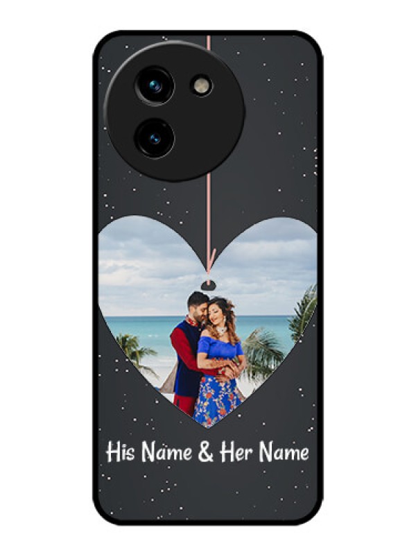 Custom Vivo T3x 5G Custom Metal Phone CaseHanging Heart Design