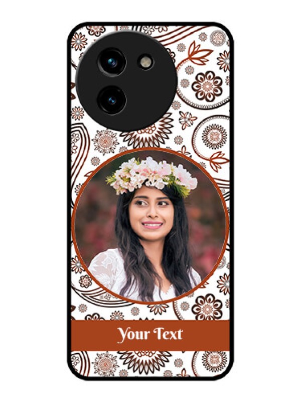 Custom Vivo T3x 5G Custom Metal Phone CaseAbstract Flower Design