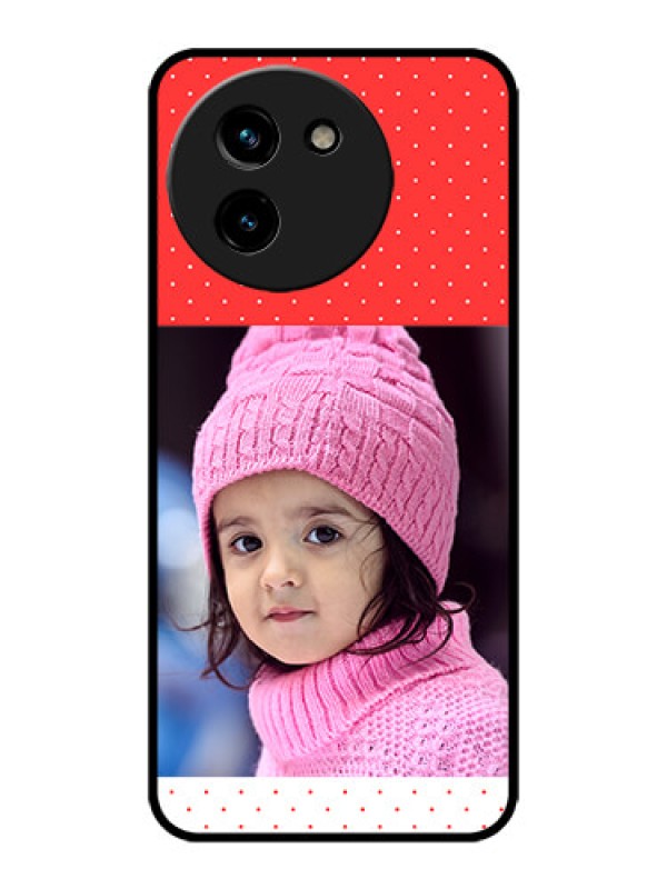 Custom Vivo T3x 5G Custom Metal Phone CaseRed Pattern Design