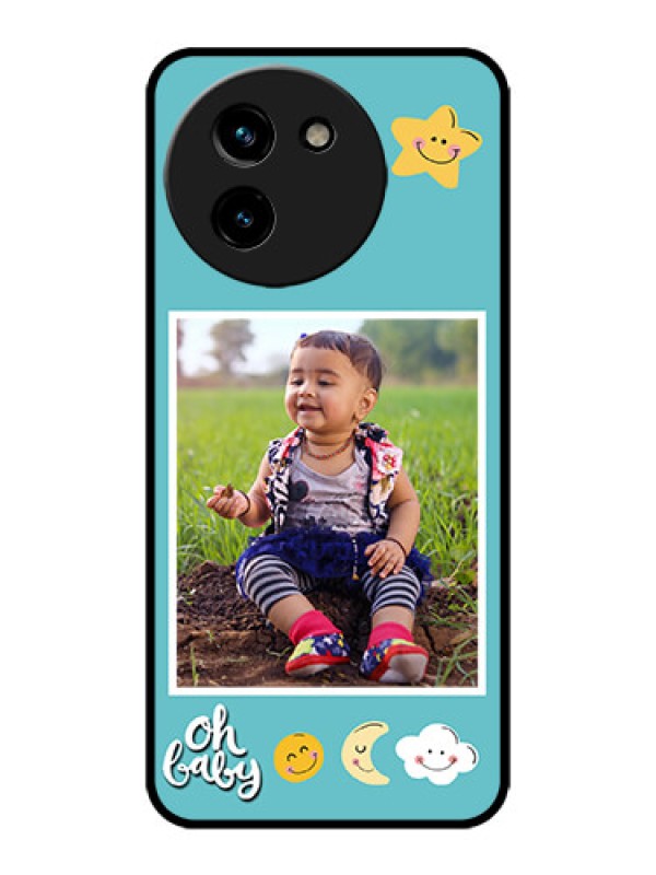 Custom Vivo T3x 5G Custom Metal Phone CaseSmiley Kids Stars Design