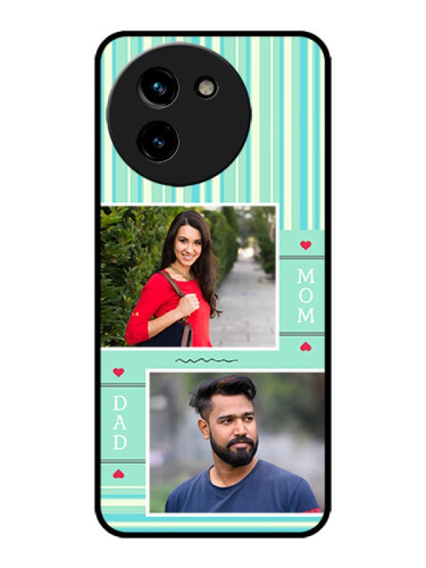 Custom Vivo T3x 5G Custom Metal Phone CaseMom and Dad Pic Design