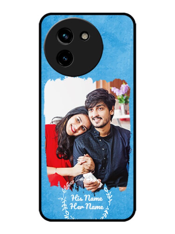 Custom Vivo T3x 5G Custom Metal Phone CaseBlue Color Vintage Design