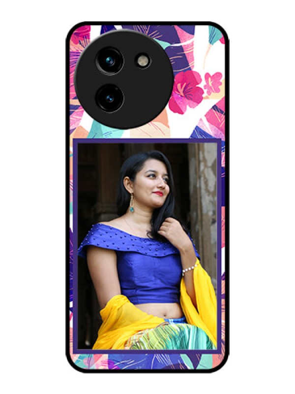 Custom Vivo T3x 5G Custom Metal Phone CaseAbstract Floral Design