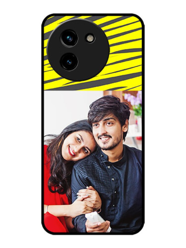 Custom Vivo T3x 5G Custom Metal Phone CaseYellow Abstract Design