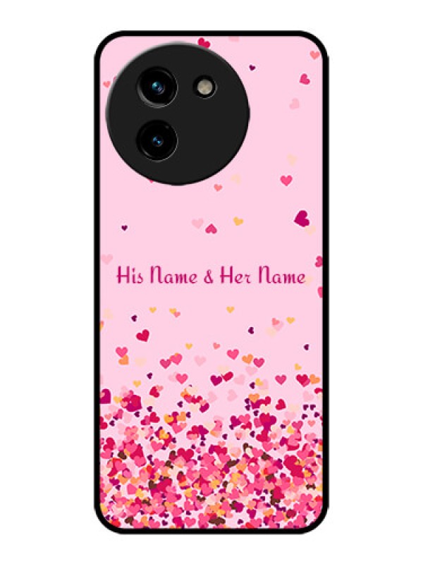 Custom Vivo T3x 5G Custom Metal Phone CaseFloating Hearts Design