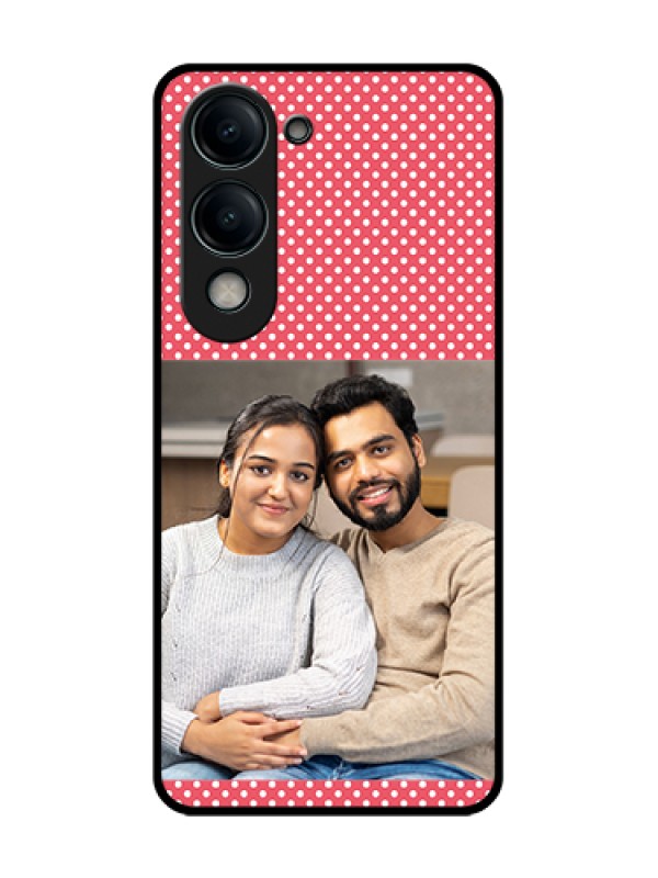 Custom Vivo T4 Lite Custom Metal Phone Case - White Dotted Design