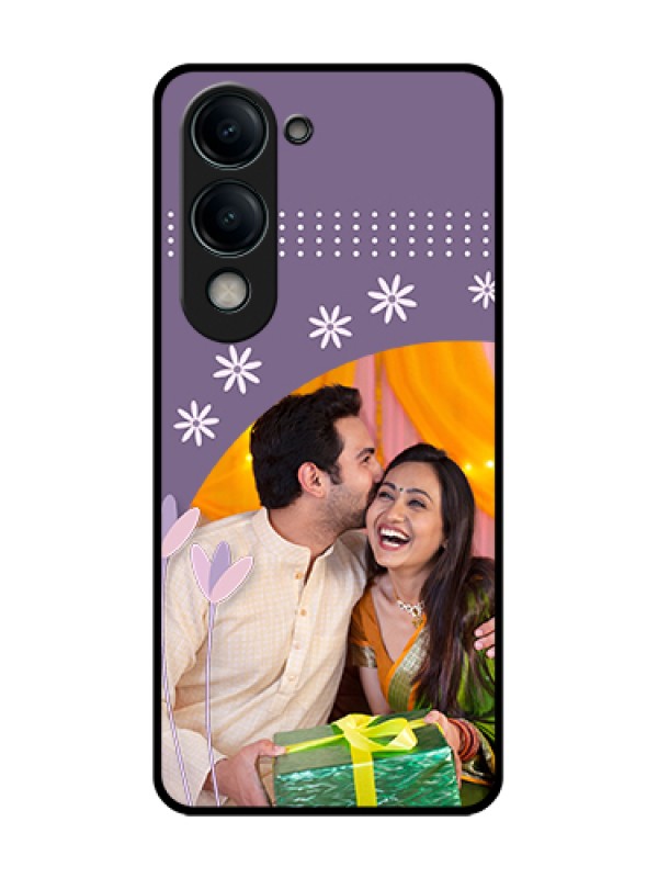 Custom Vivo T4 Lite Custom Metal Phone Case - Lavender Flowers Design