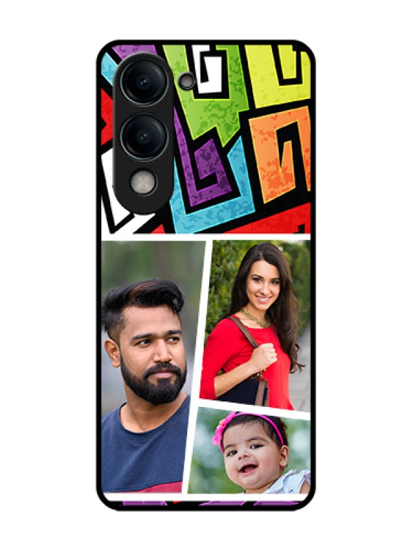 Custom Vivo T4 Lite Custom Metal Phone Case - Graffiti Pattern Design