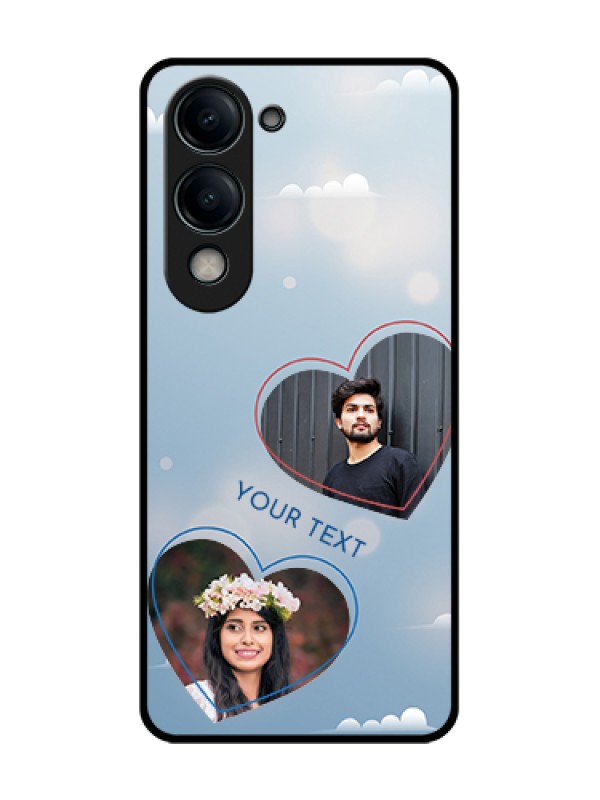 Custom Vivo T4 Lite Custom Metal Phone Case - Blue Color Couple Design