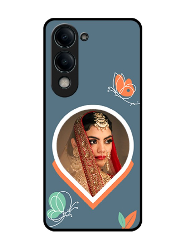 Custom Vivo T4 Lite Custom Metal Phone Case - Droplet Butterflies Design