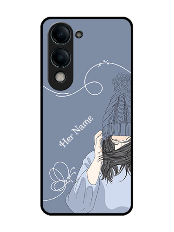 Custom Vivo T4 Lite Custom Metal Phone Case - Girl In Winter Outfit Design