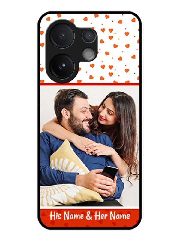 Custom Vivo T4 Pro 5G Custom Metal Phone Case - Orange Love Symbol Design