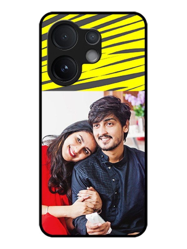 Custom Vivo T4 Pro 5G Custom Metal Phone Case - Yellow Abstract Design