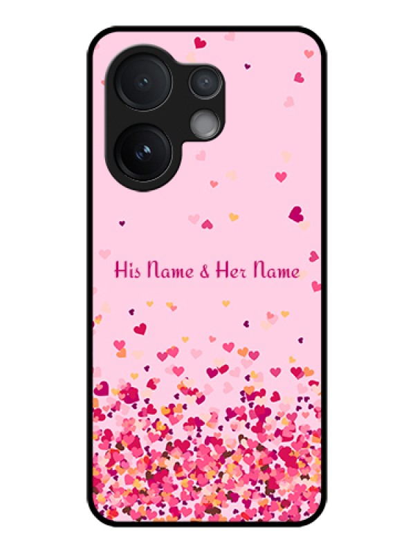 Custom Vivo T4 Pro 5G Custom Metal Phone Case - Floating Hearts Design