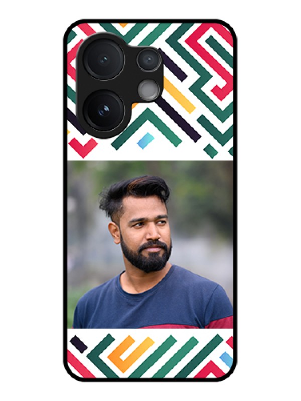 Custom Vivo T4 Pro 5G Custom Metal Phone Case - Colorful Maze Pattern Design
