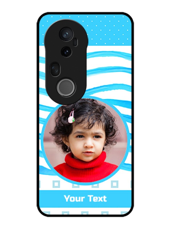 Custom Vivo T4 Ultra 5G Custom Metal Phone Case - Simple Blue Case Design