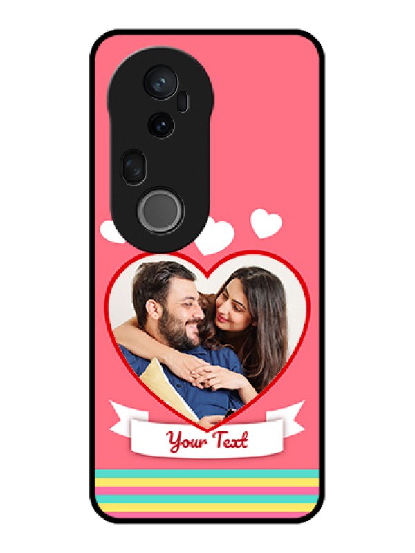 Custom Vivo T4 Ultra 5G Custom Metal Phone Case - Love Shapes Doodle Design