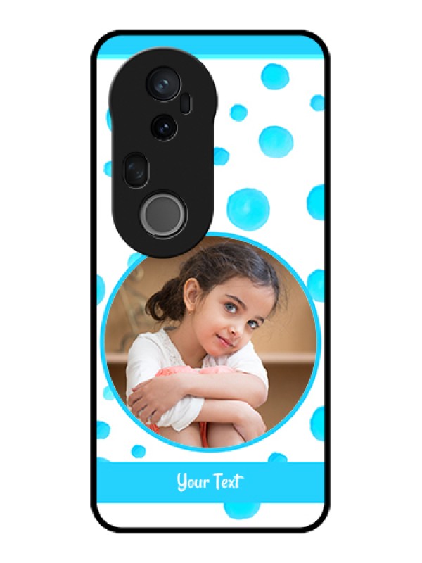 Custom Vivo T4 Ultra 5G Custom Metal Phone Case - Blue Bubbles Pattern Design