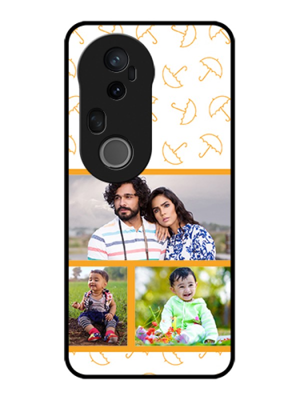 Custom Vivo T4 Ultra 5G Custom Metal Phone Case - Yellow Pattern Design