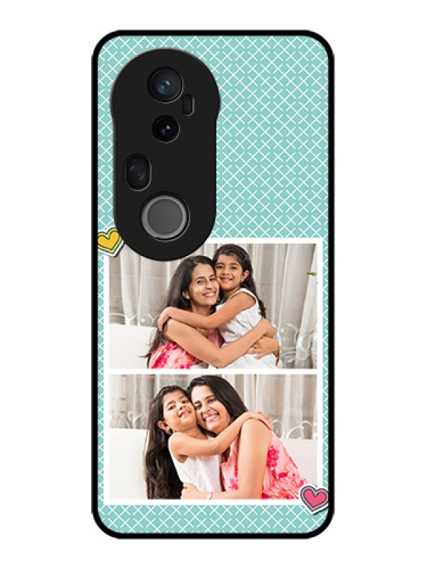 Custom Vivo T4 Ultra 5G Custom Metal Phone Case - 2 Image Holder With Pattern Design