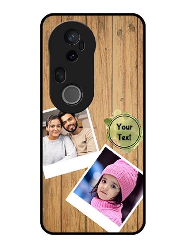 Custom Vivo T4 Ultra 5G Custom Metal Phone Case - Wooden Texture Design