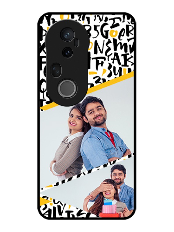 Custom Vivo T4 Ultra 5G Custom Metal Phone Case - Letters Pattern Design