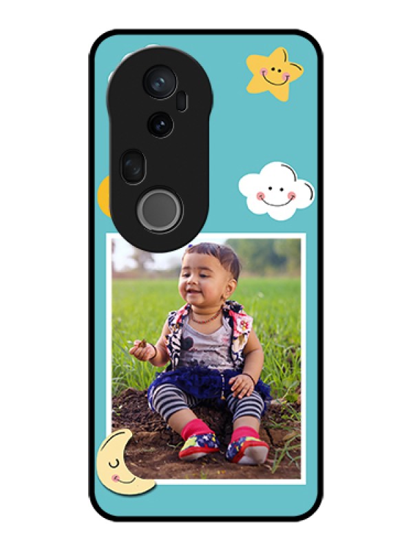 Custom Vivo T4 Ultra 5G Custom Metal Phone Case - Smiley Kids Stars Design