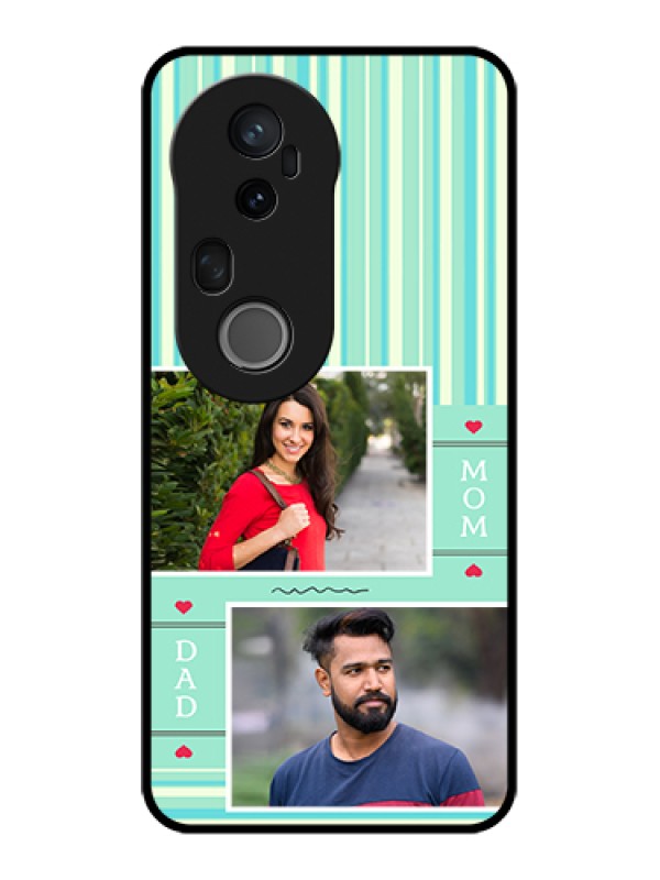 Custom Vivo T4 Ultra 5G Custom Metal Phone Case - Mom & Dad Pic Design