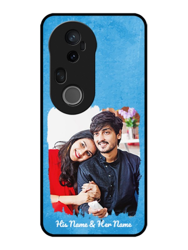 Custom Vivo T4 Ultra 5G Custom Metal Phone Case - Blue Color Vintage Design