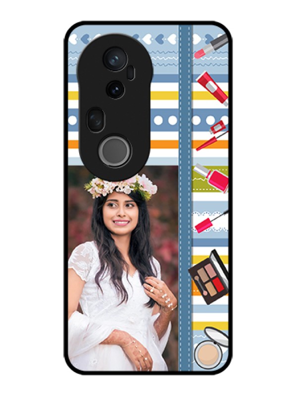 Custom Vivo T4 Ultra 5G Custom Metal Phone Case - Makeup Icons Design