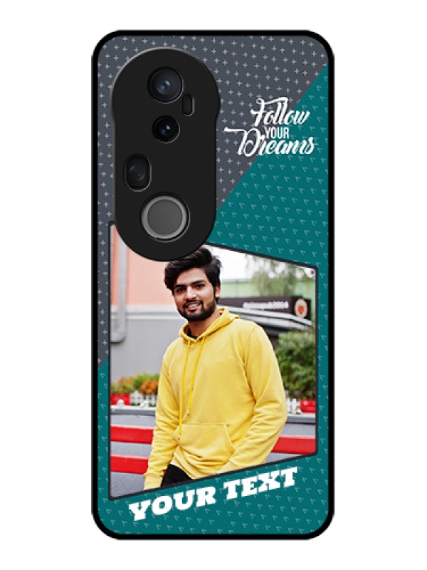 Custom Vivo T4 Ultra 5G Custom Metal Phone Case - Background Pattern Design With Quote