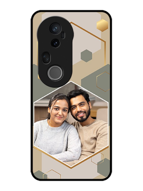 Custom Vivo T4 Ultra 5G Custom Metal Phone Case - Stylish Hexagon Pattern Design